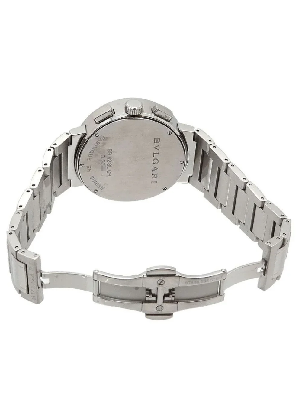 Bvlgari Chronograph Watch Date Silver Automatic